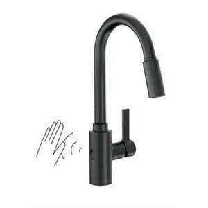 Moen 7882EWBL Genta LX Kitchen Faucet Motion Sense Touchless - Matte Black